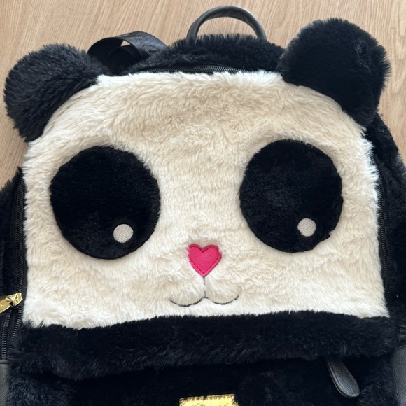 Betsey Johnson luv faux fur panda full size vegan leather main image 4